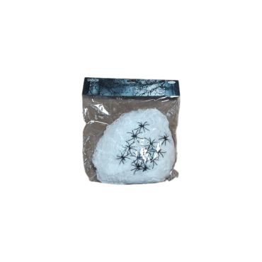 Cette toile d'araignée blanche va s'intégrer idéalement à votre fête d'Halloween | jourdefete.com