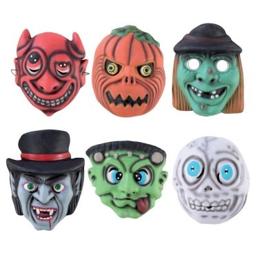 Masque Halloween enfant vendu à l’unité, modèle aléatoire parmi 6 créatures rigolotes et terrifiantes | jourdefete.com
