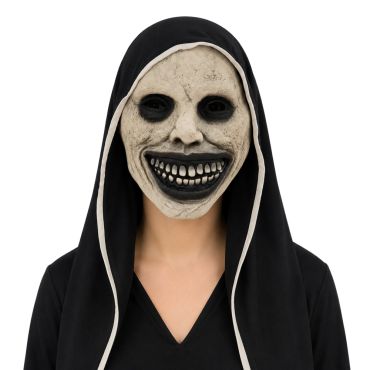 Masque de nonne démoniaque terrifiante avec coiffe noire pour soirée Halloween | jourdefete.com Masque de nonne démoniaque terrifiante avec coiffe noire pour soirée Halloween | jourdefete.com