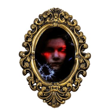 Miroir terrifiant sonore et lumineux avec visage spectral | jourdefete.com