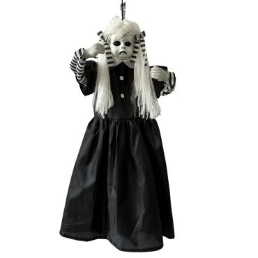 Poupée gothique maléfique de 90 cm à suspendre pour soirée d'Halloween | jourdefete.com Poupée gothique maléfique de 90 cm à suspendre pour soirée d'Halloween | jourdefete.com