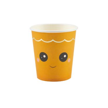 8 gobelets en carton citrouille sweety | jourdefete.com