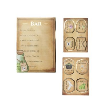 menu et 8 stickers collection apprenti sorcier | jourdefete.com