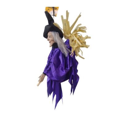sorcière violette à suspendre - 25 cm