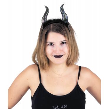 Serre-tête miss devil irisé pour adulte