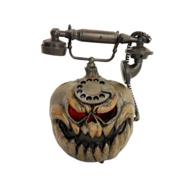 Une superbe décoration sonore et lumineuse - Téléphone Citrouille pour recevoir un appel le soir d’Halloween | jourdefete.com