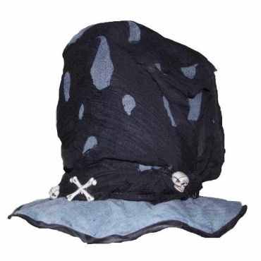 Chapeau haut de forme gris et noir 