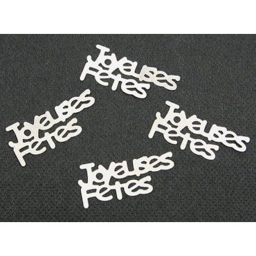 Confettis de table "Joyeuses Fêtes" - Argent Confettis de table "Joyeuses Fêtes" - Argent