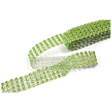 Ruban strass vert anis