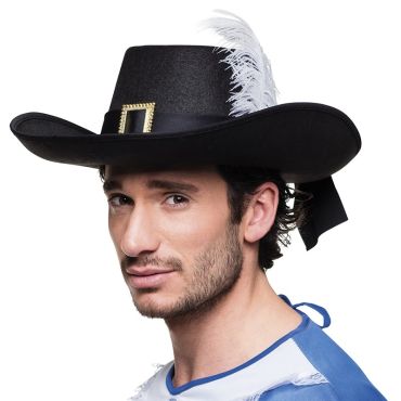 Chapeau de Mousquetaire Noir pour Homme