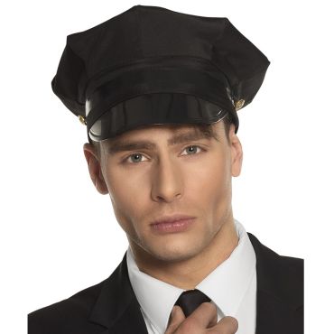 Casquette de Chauffeur Noire pour Homme