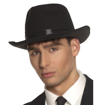 Chapeau Borsalino Ganster Noir Adulte