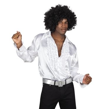 Chemise Disco Blanche Homme - XXL