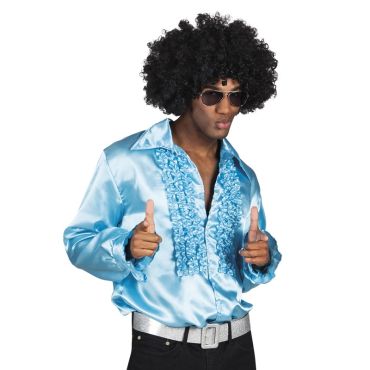 Chemise Disco Turquoise Homme - XXL