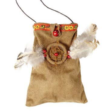 Petit sac bandoulière indien avec attrape-rêves et plumes décoratives | jourdefete.com