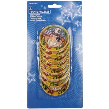 Assortiment de 8 joujoux labyrinthes "Pirates"