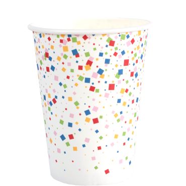 Gobelets d’anniversaire confettis multicolores en carton | jourdefete.com Gobelets d’anniversaire confettis multicolores en carton | jourdefete.com