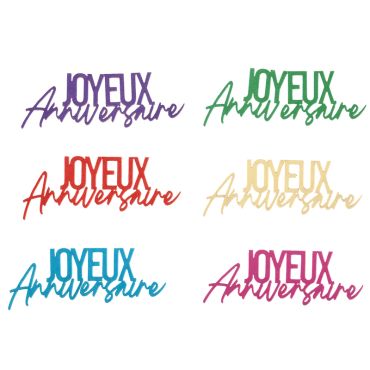 Confettis "Joyeux Anniversaire" multicolores pour table de fête | jourdefete.com