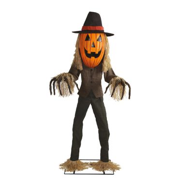 Épouvantail Jack-o'-Lantern animé 182 cm pour Halloween | jourdefete.com