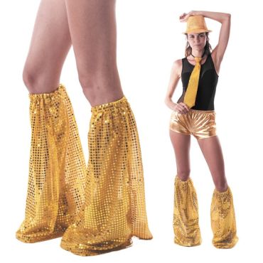 Jambières disco dorées à sequins rétro | jourdefete.com