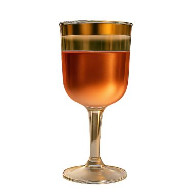 Verre à vin élégant avec bordure dorée pour décoration de fête | jourdefete.com