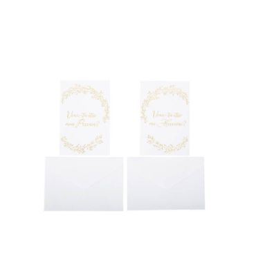 2 Cartes et Enveloppes Veux tu être ma Marraine / Mon Parrain Jolis Brins | jourdefete.com