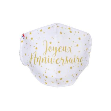 masque facial lavable joyeux anniversaire pour adulte | jourdefete.com
