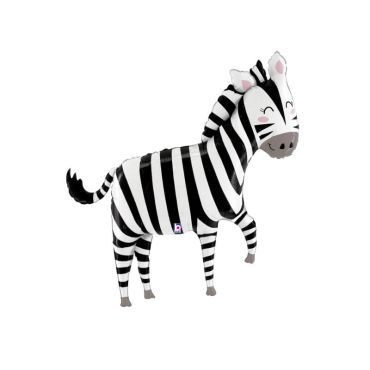 1 Ballon aluminium Jungle Zèbre - 127 cm