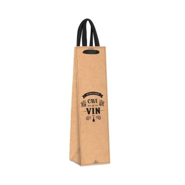 Une pochette cadeau en papier kraft pour offrir une jolie bouteille de vin à votre proche | jourdefete.com