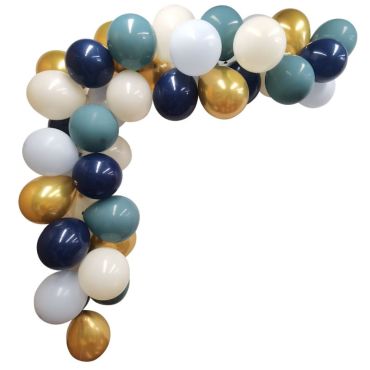 Une arche à ballons aux couleurs vintage et maritime pour votre célébration | jourdefete.com