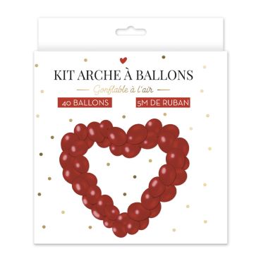 Kit Arche à Ballons en forme de cœur pour la Saint-Valentin | jourdefete.com