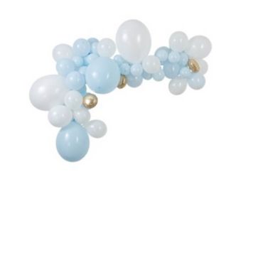 kit arche de 57 ballons bleus et blancs | jourdefete.com