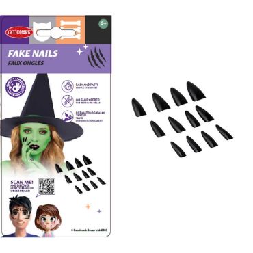 De faux ongles noirs pour terminer votre costume de sorcière | jourdefete.com