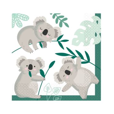 16 serviettes en papier collection koala | jourdefete.com