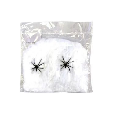 Toile d'araignée de 20g avec 2 araignées