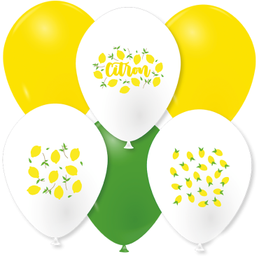 Ballons décoration citron thème été et fraîcheur | jourdefete.com