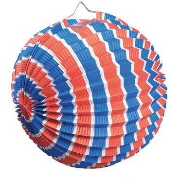 12 Lampions tricolores Bleu - Blanc - Rouge