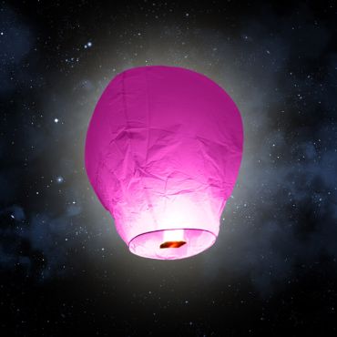 Lanterne volante "ballon" - Fuschia