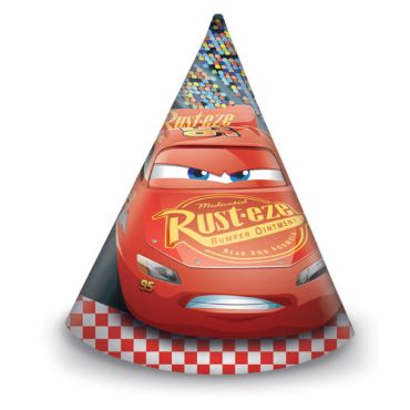 6 Chapeaux d'Anniversaire Cars 3