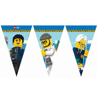 guirlande de fanions en carton fsc lego city | jourdefete.com