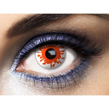 Lentilles Fantaisies - Blanc et Rouge - "Blast" - 1 Jour (Sans correction)