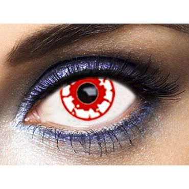 Lentilles Fantaisies - Rouge - "Zombie Red" - 1 Jour (Sans correction) | jourdefete.com
