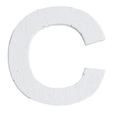 Lettre C en Bois Blanc - 5 cm