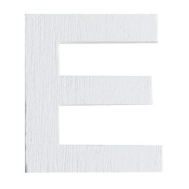 Lettre E en Bois Blanc - 5 cm