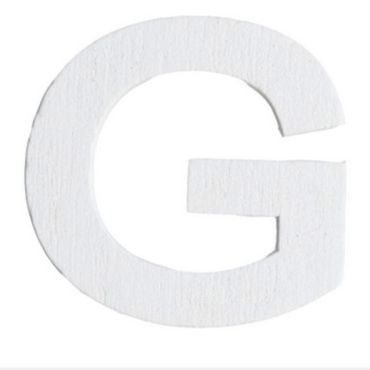 Lettre G en Bois Blanc - 5 cm