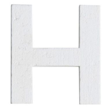 Lettre H en Bois Blanc - 5 cm 