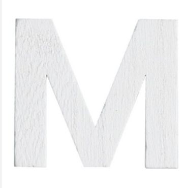 Lettre M en Bois Blanc - 5 cm