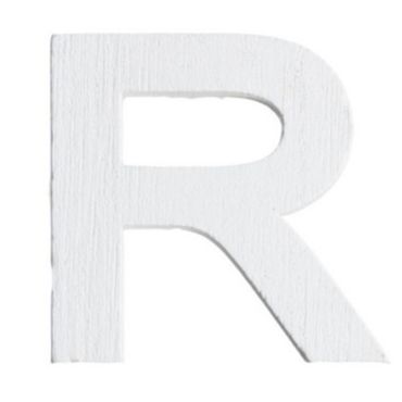 Lettre R en Bois Blanc - 5 cm