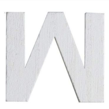 Lettre W en Bois Blanc - 5 cm