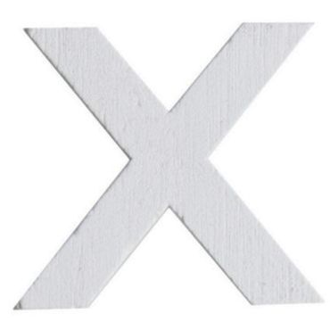 Lettre X en Bois Blanc - 5 cm